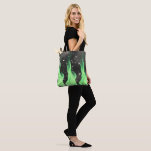 Green flame tote bag
