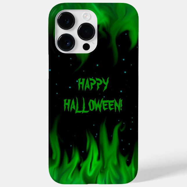Green Flames in the Starlight Sky Case-Mate iPhone Case (Back)