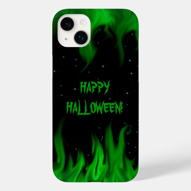 Green Flames in the Starlight Sky Case-Mate iPhone Case (Back)