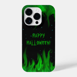 Green Flames in the Starlight Sky iPhone 14 Pro Case