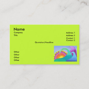 Green Flash Business Card Template