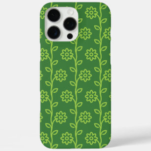 Green Flat Flower Garden Pattern iPhone 16 Pro Max Case