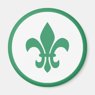 Green Fleur de Lis Magnet