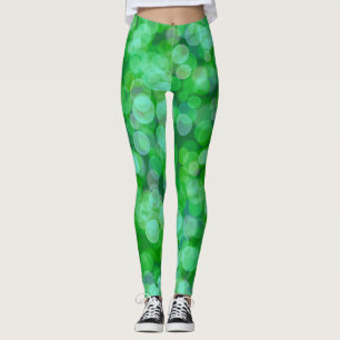 Green Floating Colour Leggings