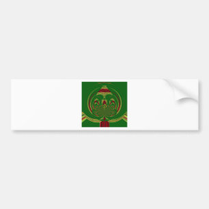 Green Floral Bumper Sticker