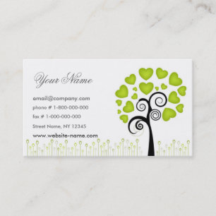 Green Floral Business Card