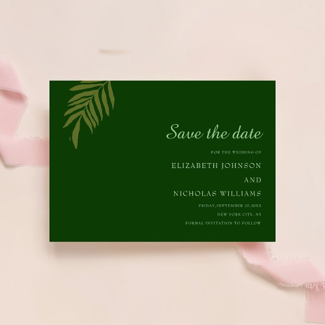 green floral classic wedding  save the date (Creator Uploaded)