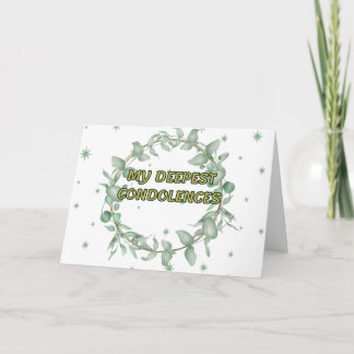 Green Floral Condolence Card