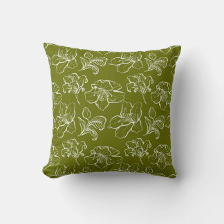 Green Floral Cushion