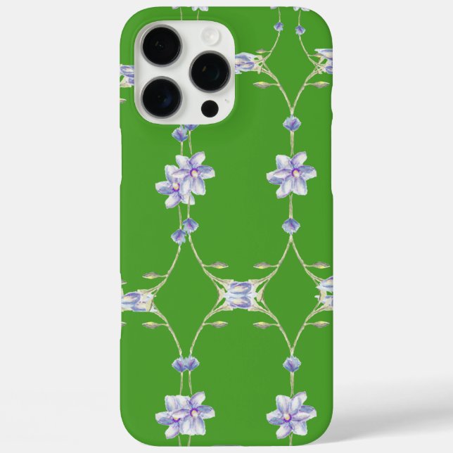 Green Floral Elegance – Phone Case (Back)