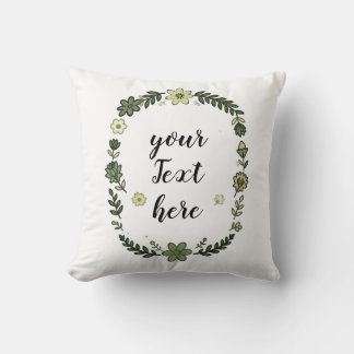 Green Floral Gift Cushion