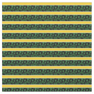 Green floral-gold/white stripe - black/chose fabric