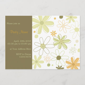 Green Floral Invitation
