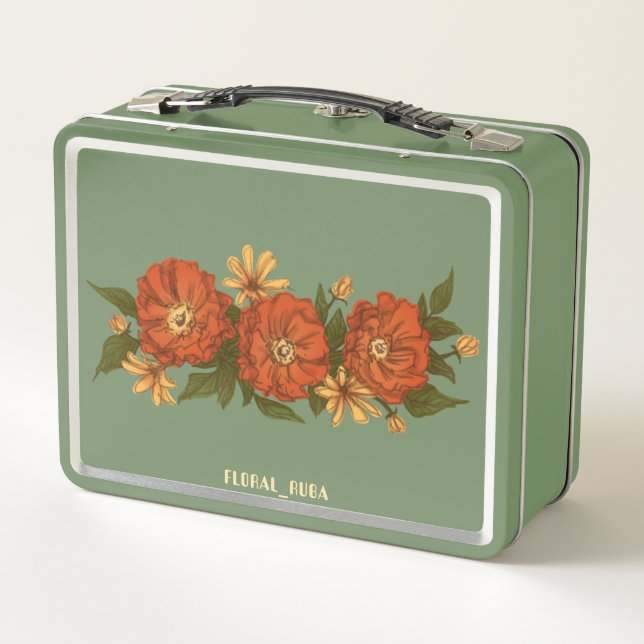 Green floral Lunchbox (Back)
