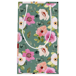 Green & Floral Medium Gift Bag