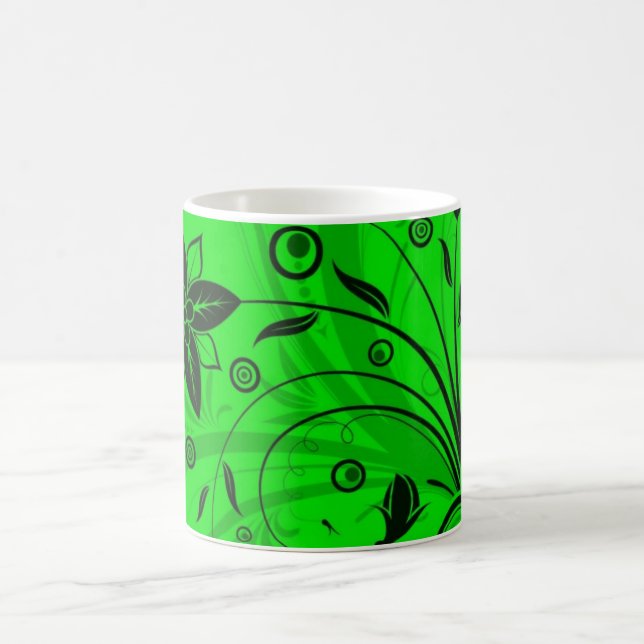 Green Floral Mug (Center)