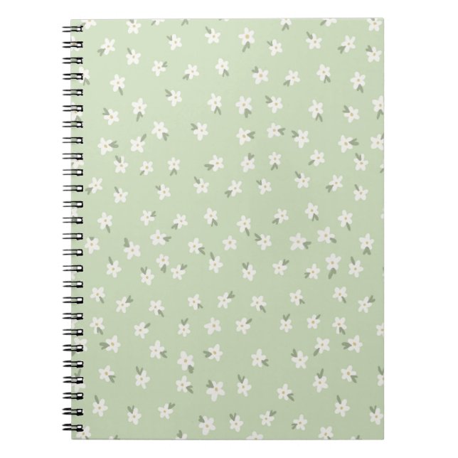 Green floral notebook (Front)