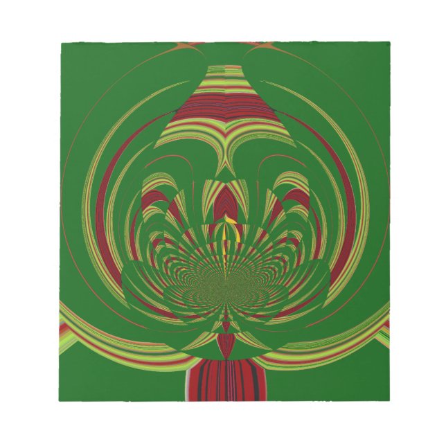 Green Floral Notepad (Front)