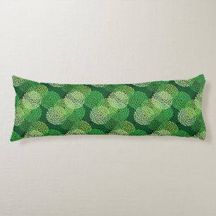 Green floral pattern body cushion