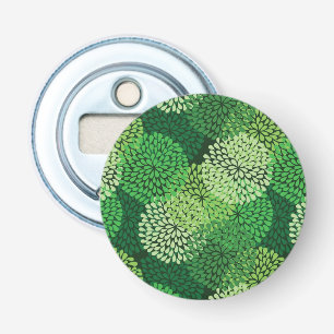 Green floral pattern bottle opener