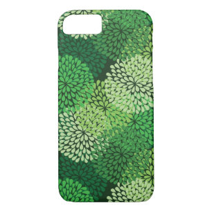 Green floral pattern iPhone 8/7 case