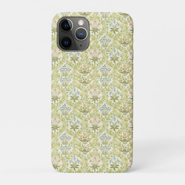 Green floral pattern girly women Case-Mate iPhone case (Back)
