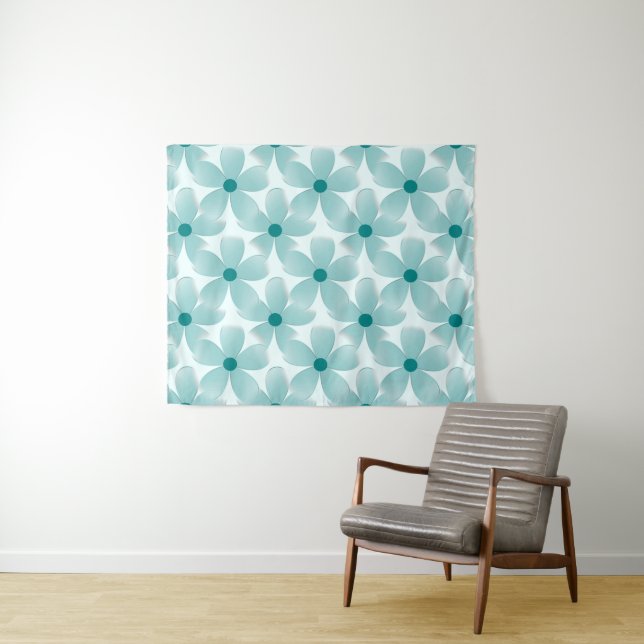 Green floral pattern. tapestry (In Situ (Horizontal))