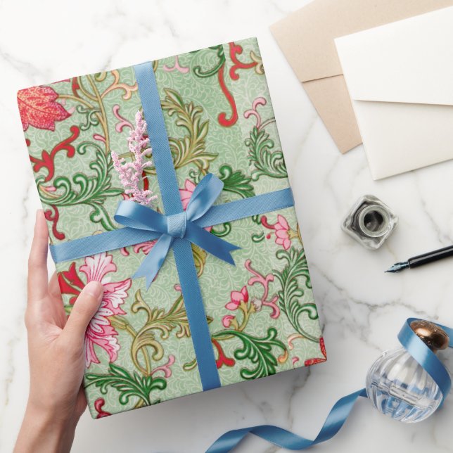 Green Floral pattern Wrapping Paper (Gifting)