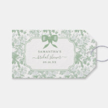 Green Floral Roses Chinoiserie Bridal Shower