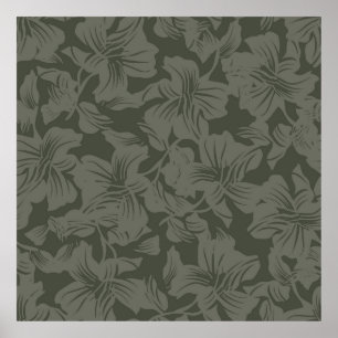 Green Floral seamless pattern backgroundabstract,  Poster