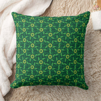 Green Floral Spiral Cushion