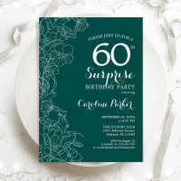 Green Floral Surprise 60th Birthday Party