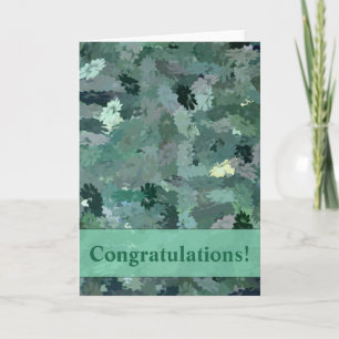 Green Floral Tapestry Card