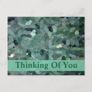 Green Floral Tapestry Postcard