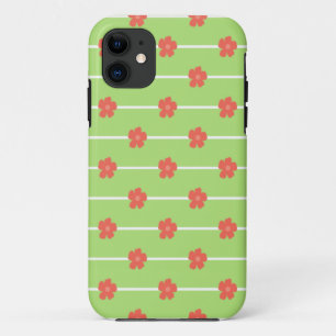 Green Floral Tiles iPhone 11 Case