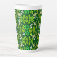 Green Floral Tropical Fruit Patterned