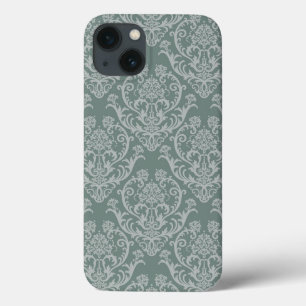 Green floral wallpaper iPhone 13 case