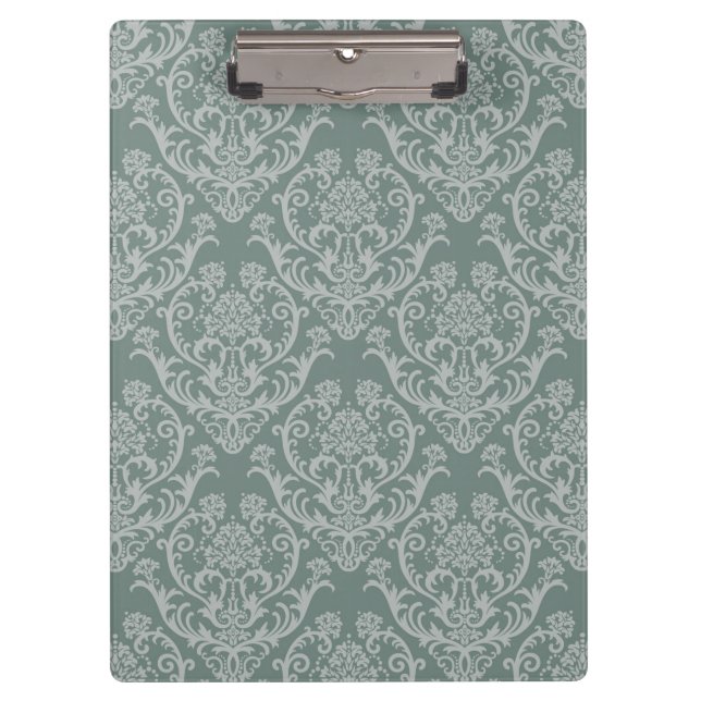 Green floral wallpaper clipboard (Front)