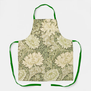 Green Floral Wm Morris Design Apron