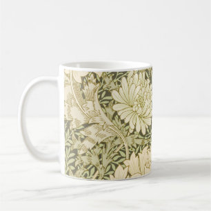 Green Floral Wm Morris Design Coffee Mug