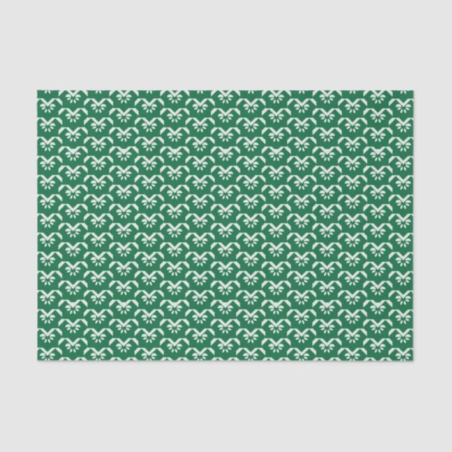 Green floral zigzag tissue paper (Front)