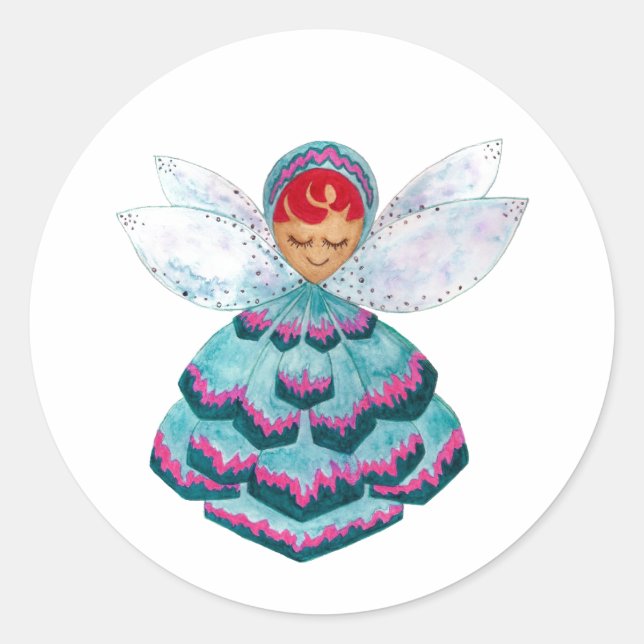 Green Floret Pixie Sticker (Front)