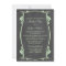 Green Flourish Chalkboard Wedding Invite