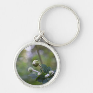 Green Flower Bud Garden Nature Photography Floral Key Ring