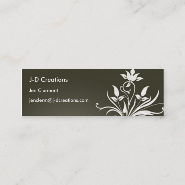 Green Flower - Customised Mini Business Card (Front)