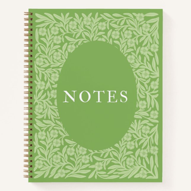 Green Flower Field Notebook (Front)