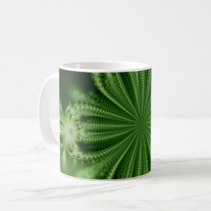 Green Flower Fractal Mug