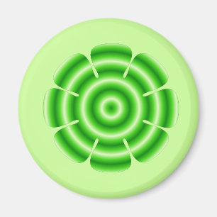 green flower magnet