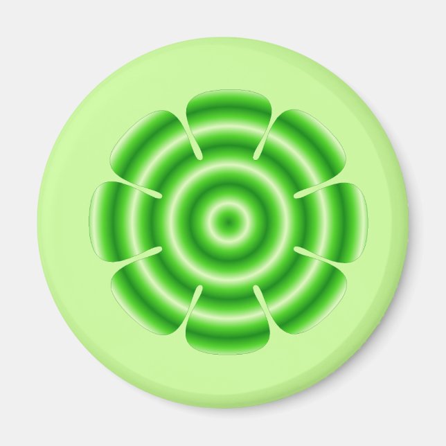 green flower magnet (Front)