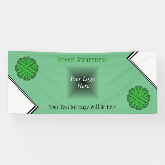 Green Flower Ribbon by Kenneth Yoncich Banner (Horizontal)